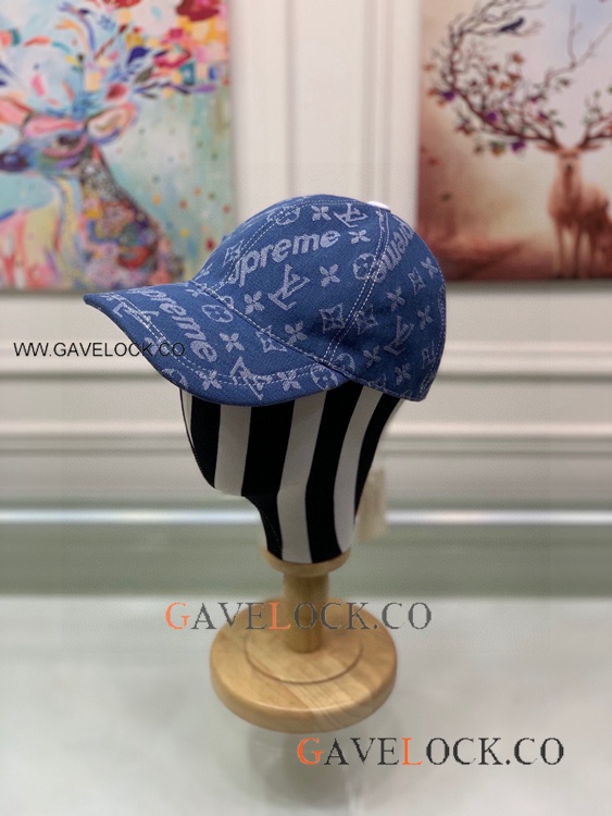 Quality L-V & Supreme Blue Baseball Cap Men Women Hats